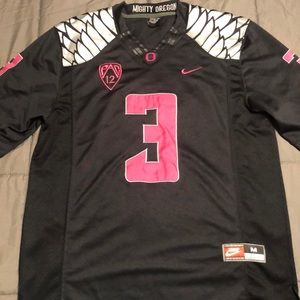Oregon Ducks Pink and Black medium jersey